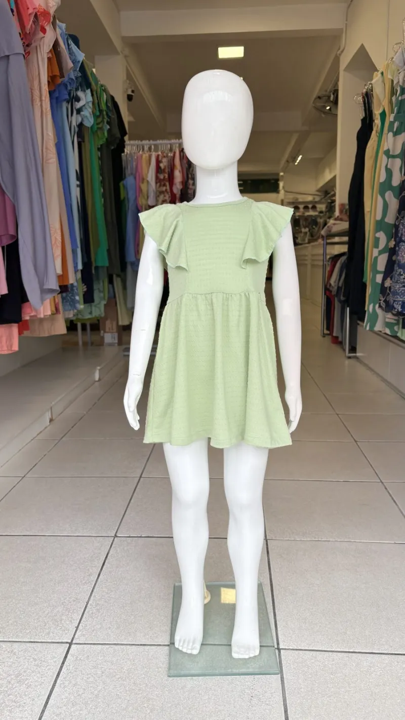 VESTIDO FEMININO INFANTIL SEM MANGA R135