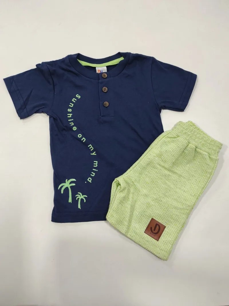 CONJUNTO MASCULINO INFANTIL SEM MANGA+SHORTS R135