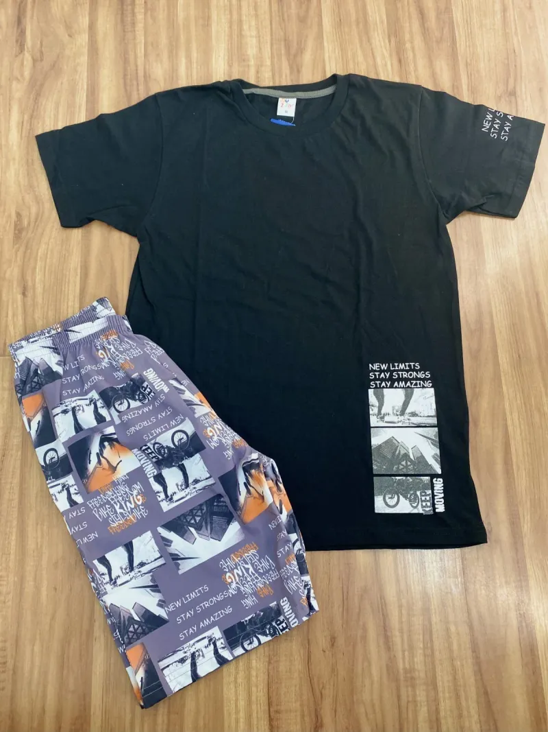 CONJUNTO MASCULINO INFANTIL SEM MANGA+BRM R135