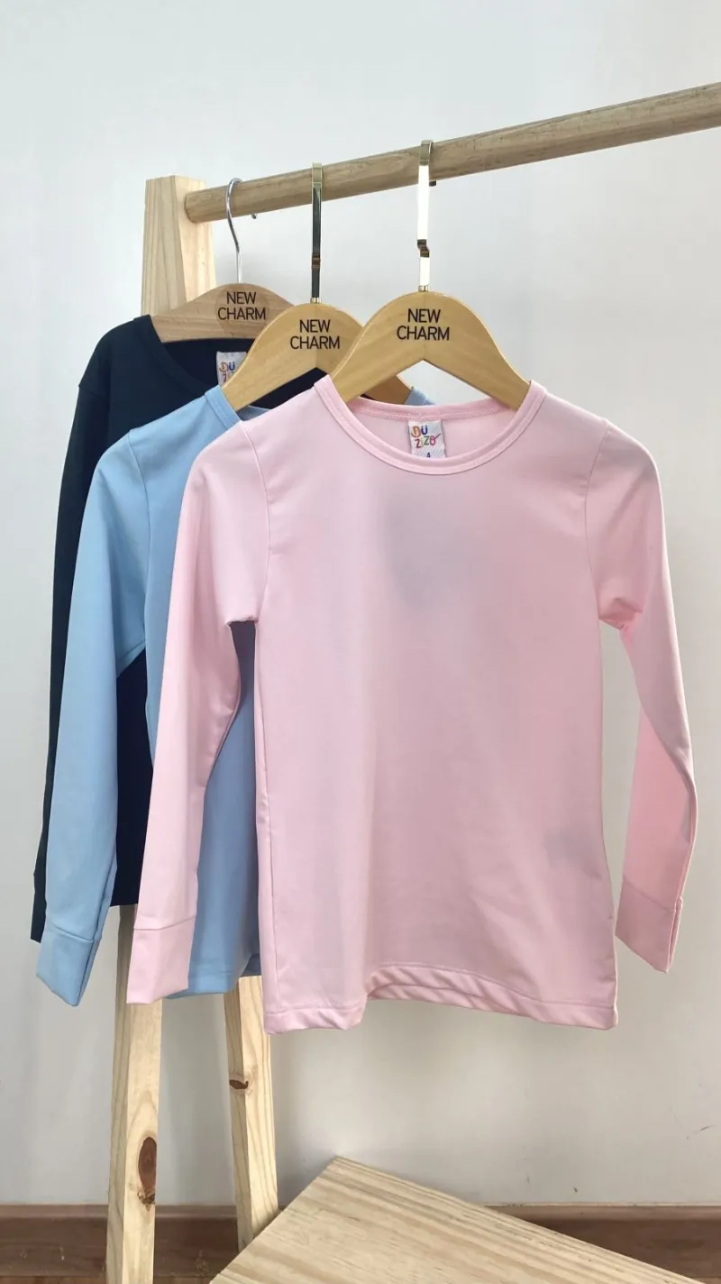 BLUSA FEMININO INFANTIL MANGA LONGA TERMICA