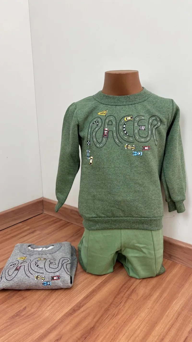 CONJUNTO MASCULINO INFANTIL MOLETOM+CALÇA