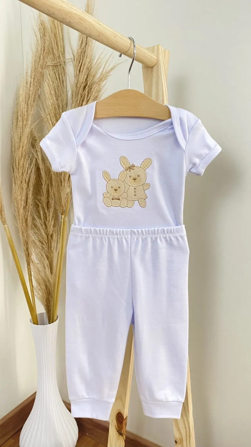 CONJUNTO UNISSEX BODY SEM MANGA+CALÇA