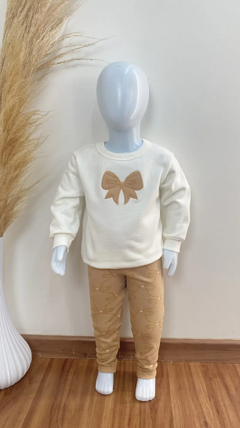 CONJUNTO FEMININO INFANTIL MANGA LONGA+CALÇA MOLETOM