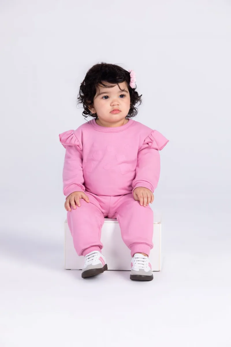 CONJUNTO FEMININO INFANTIL CASACO+CALÇA