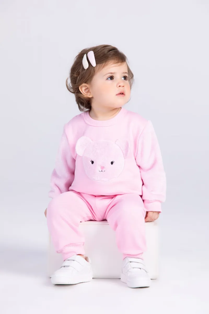 CONJUNTO FEMININO INFANTIL MOLETOM+CALÇA