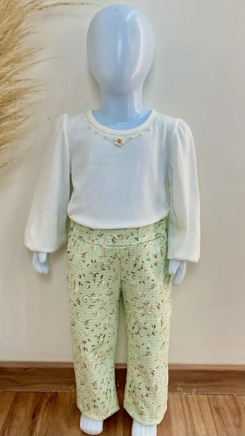 CONJUNTO FEMININO INFANTIL MANGA LONGA+CALÇA