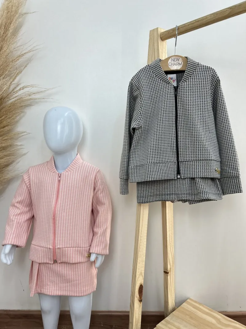 CONJUNTO FEMININO INFANTIL JAQUETA+CALÇA