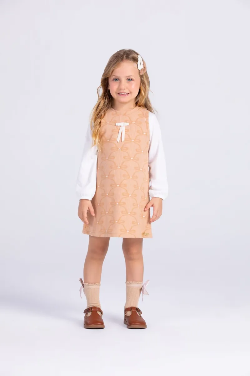 CONJUNTO FEMININO INFANTIL MANGA LONGA+VESTIDO