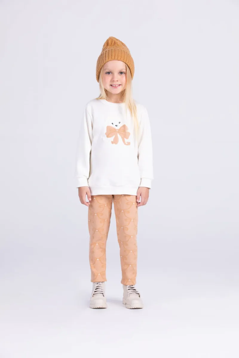 CONJUNTO FEMININO INFANTIL MOLETOM+LEGGING