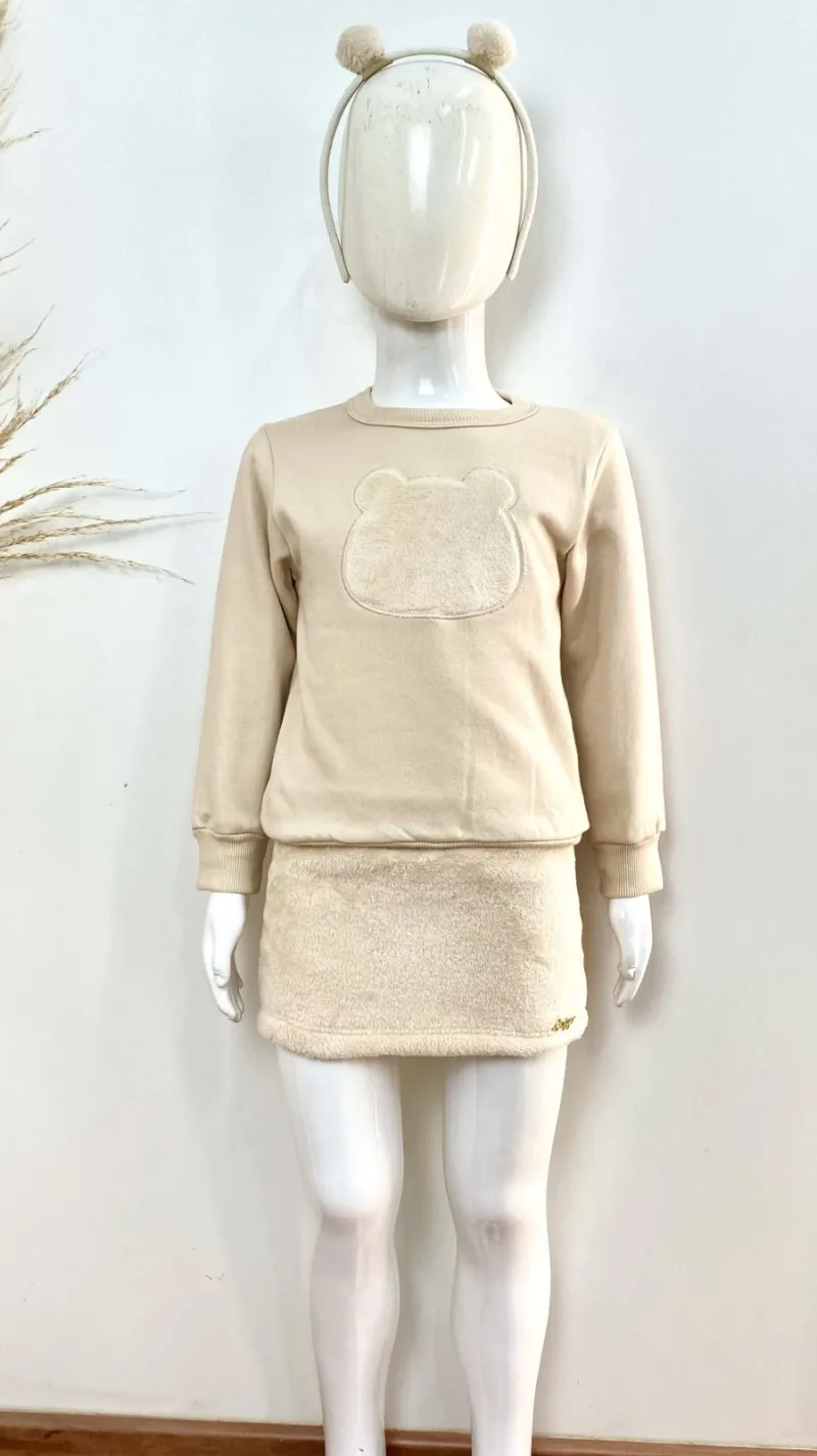 CONJUNTO FEMININO INFANTIL MLT+SAIA+ARQUNHO