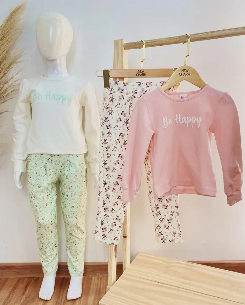 CONJUNTO FEMININO INFANTIL MANGA LONGA+CALÇA