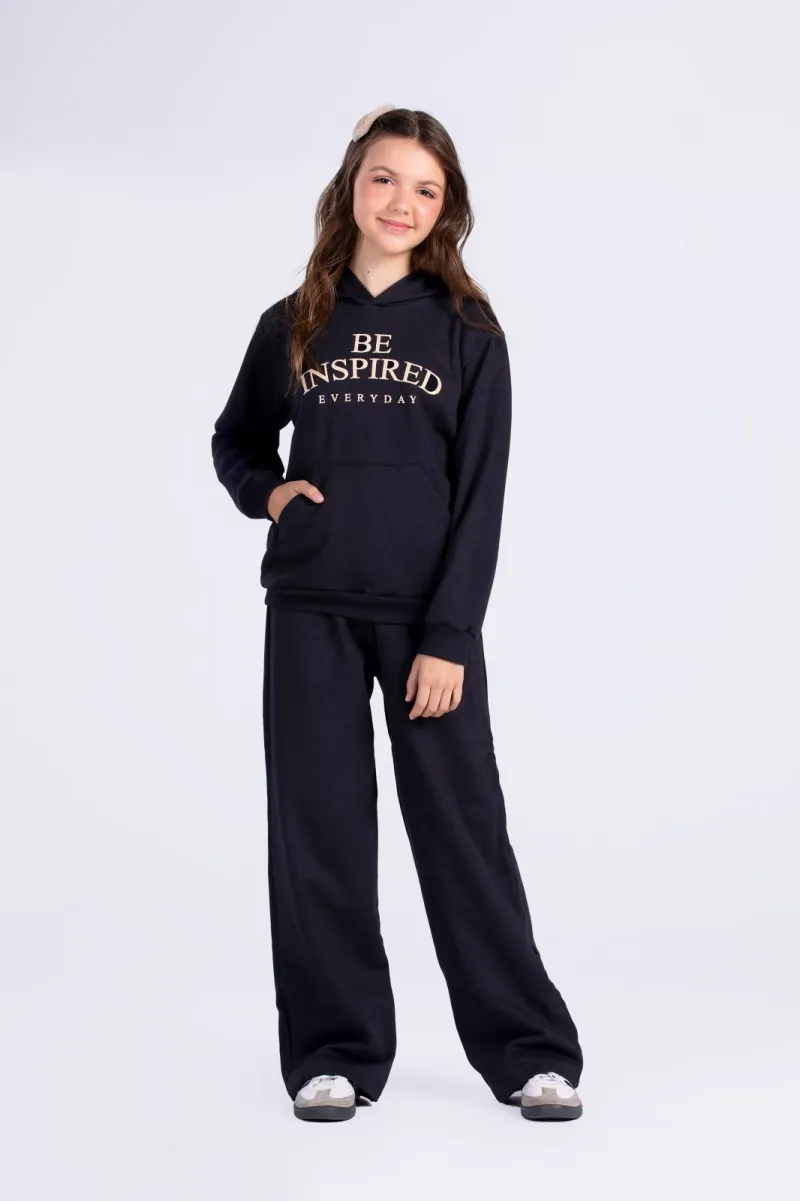 CONJUNTO FEMININO INFANTIL CASACO+CALÇA MOLETOM