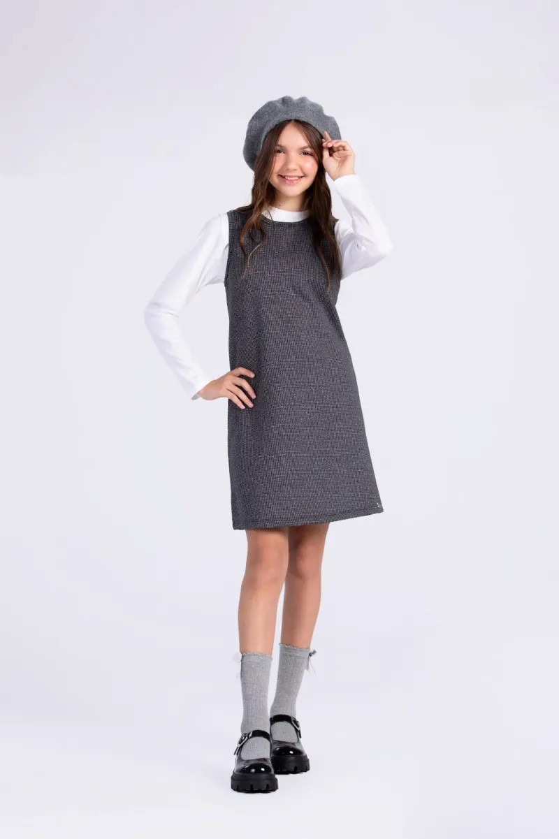 CONJUNTO FEMININO INFANTIL MANGA LONGA+VESTIDO