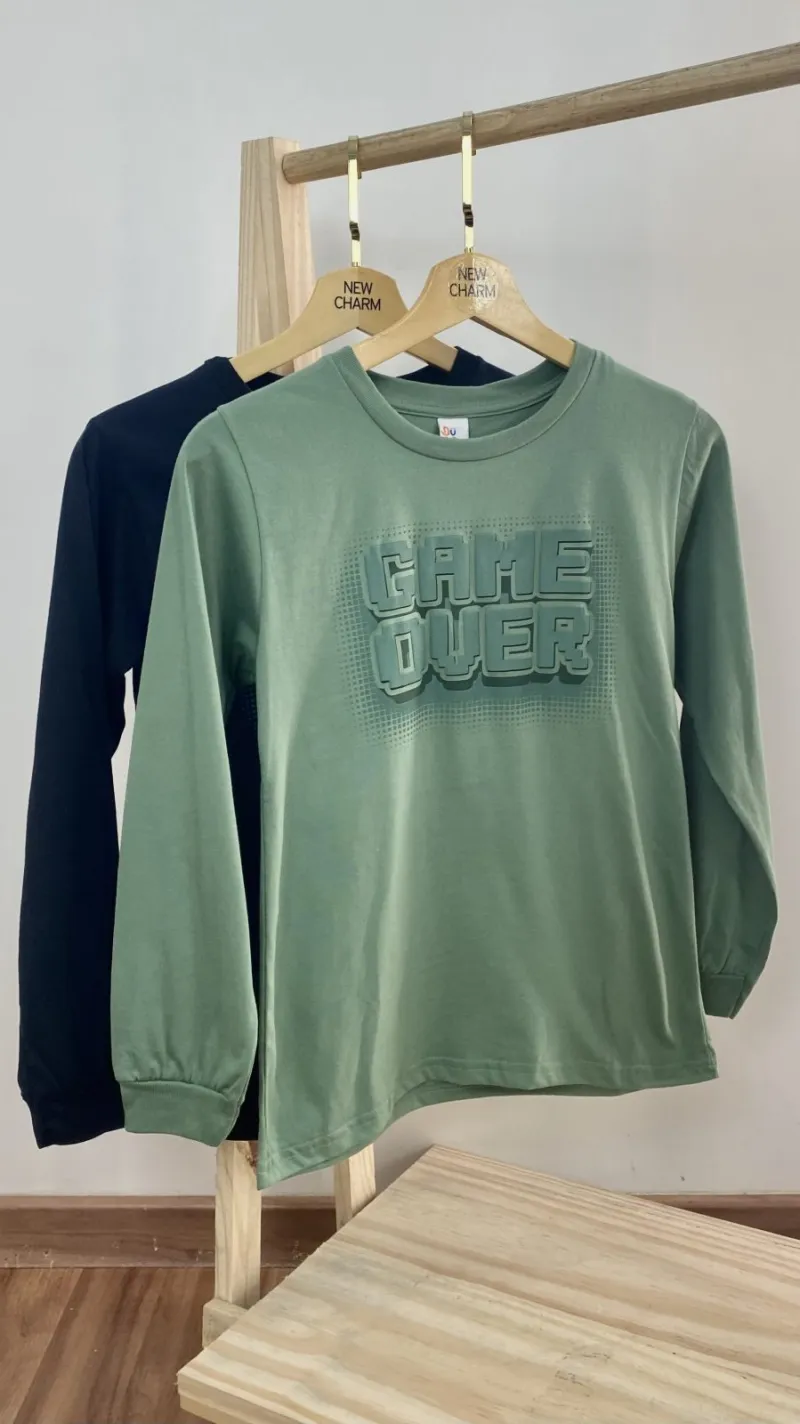 CAMISETA MASCULINO INFANTIL MANGA LONGA