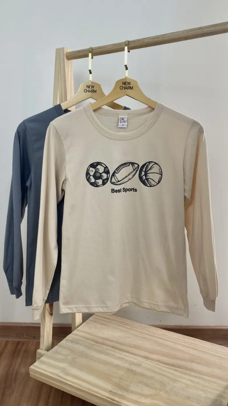 CAMISETA MASCULINO INFANTIL MANGA LONGA