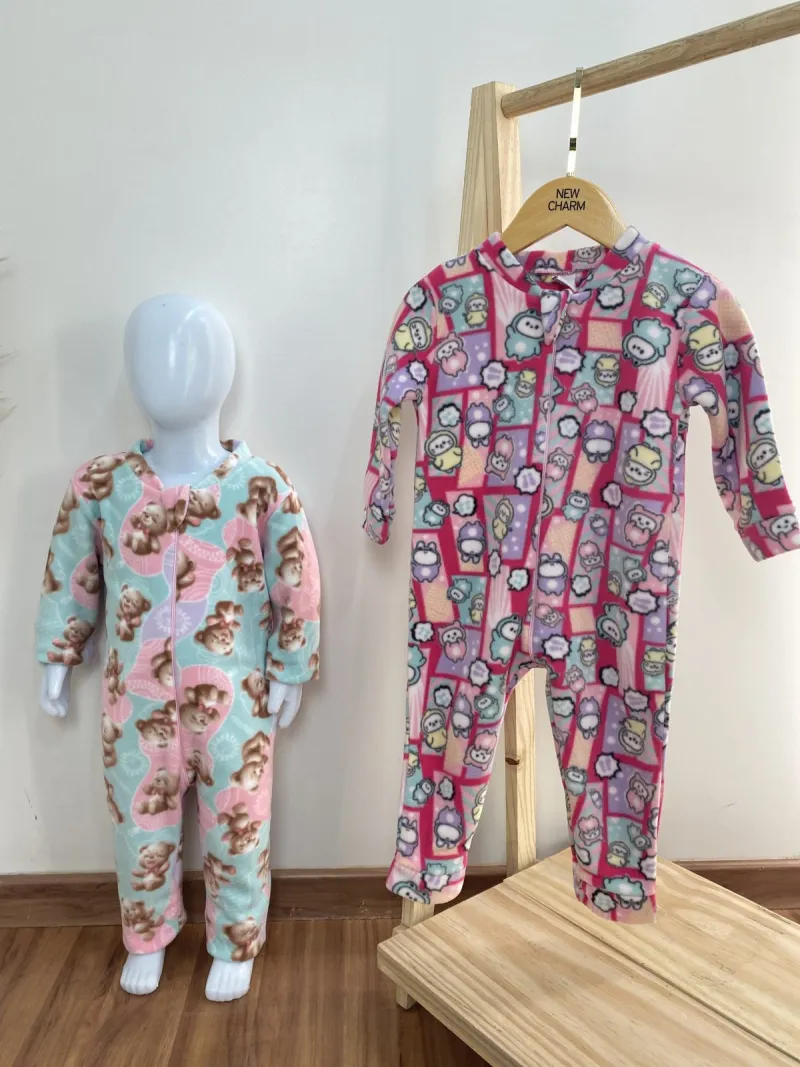 MACACÃO FEMININO INFANTIL MANGA LONGA SOFT