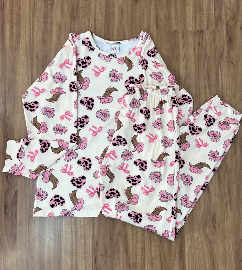 PIJAMA FEMININO INFANTIL MANGA LONGA+CALÇA