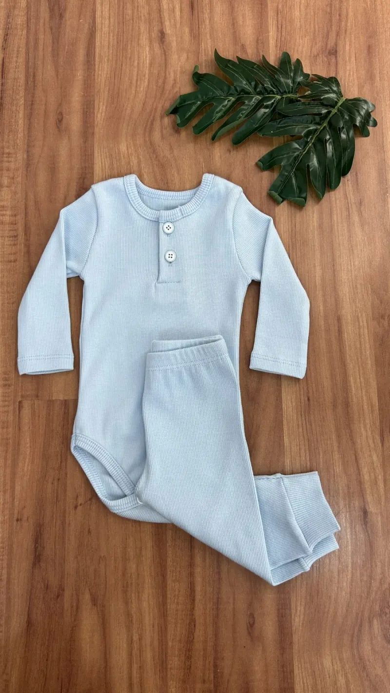 CONJUNTO MASCULINO INFANTIL BODY MANGA LONGA+CALÇA
