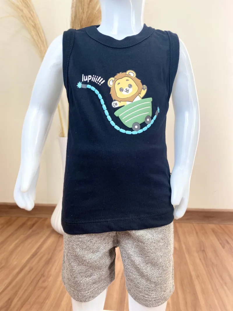 DUZIZO — CONJUNTO MASCULINO INFANTIL SM+BERMUDA