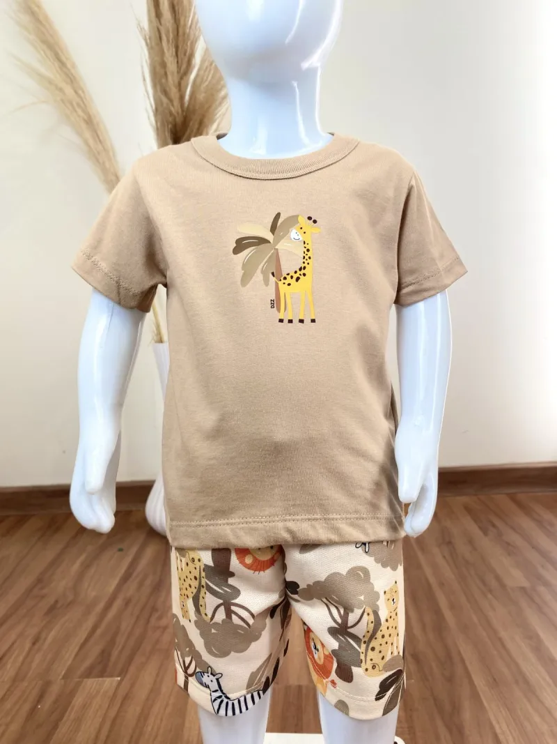 DUZIZO — CONJUNTO MASCULINO INFANTIL SEM MANGA+SHORTS