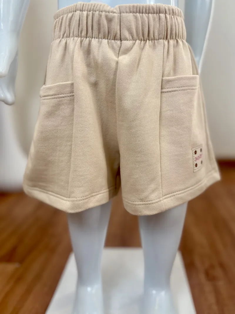 DUZIZO — SHORTS FEMININO INFANTIL MOLETOM