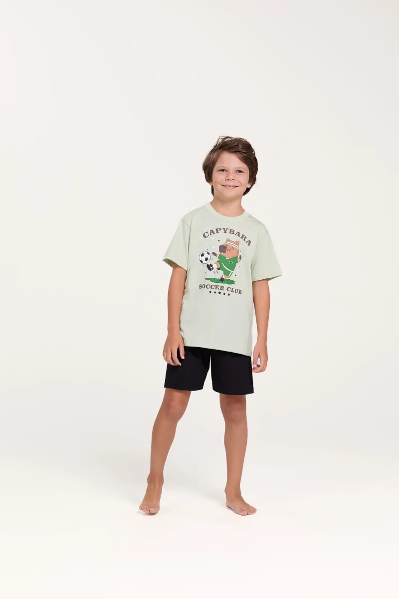 DUZIZO — PIJAMA MASCULINO INFANTIL MANGA CURTA+BERMUDA