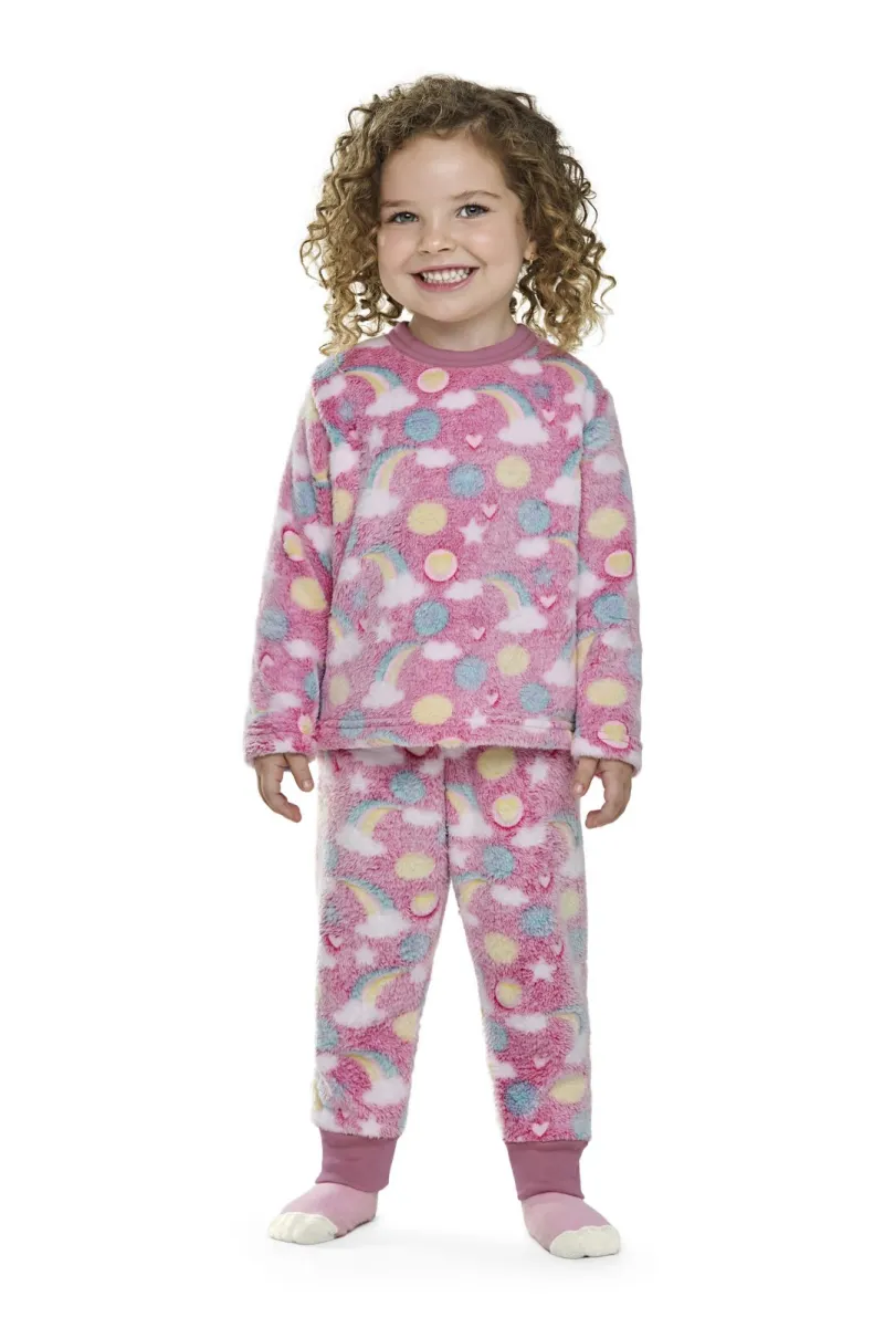 PIJAMA FEMININO INFANTIL MANGA LONGA+CALÇA