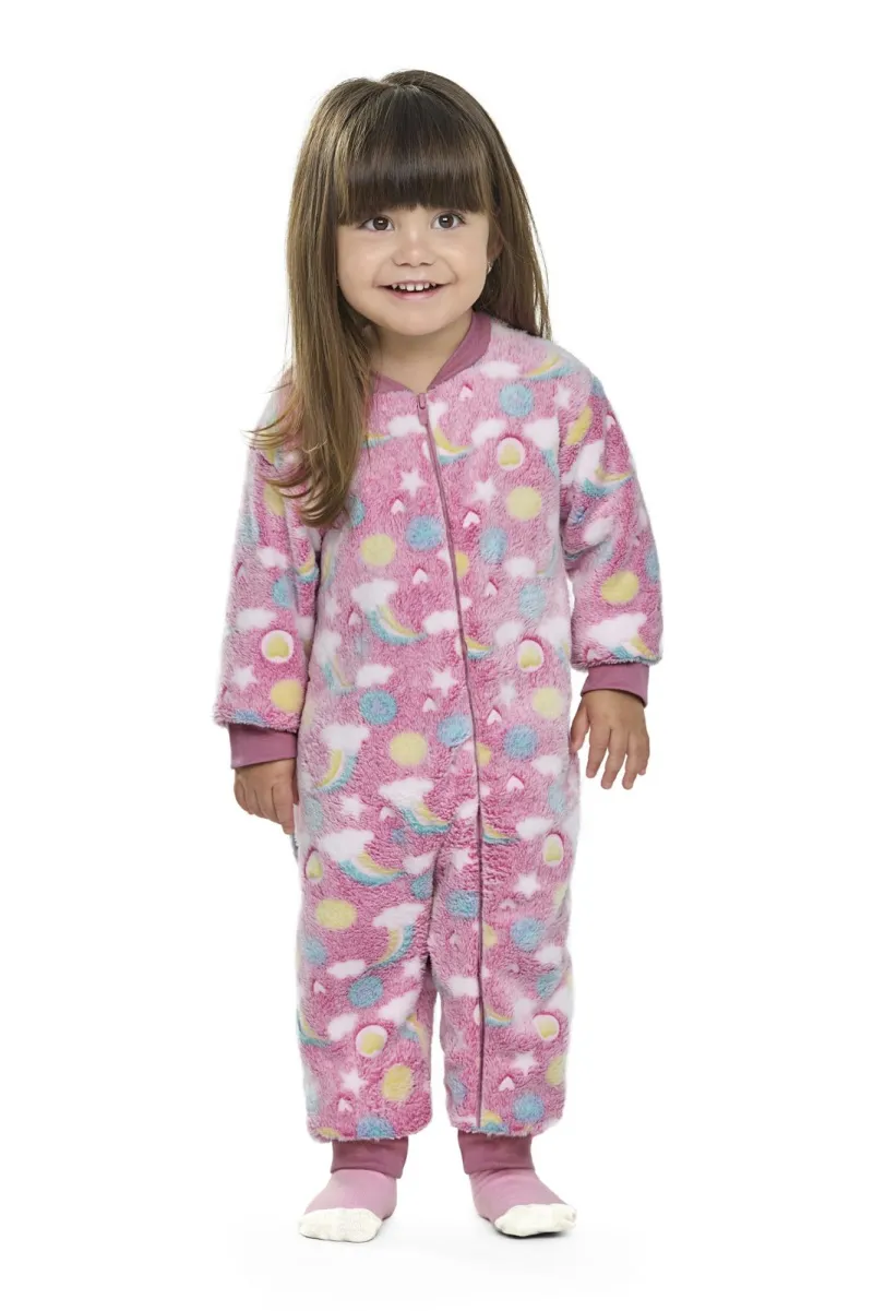 MACACÃO FEMININO INFANTIL MANGA LONGA LONGO