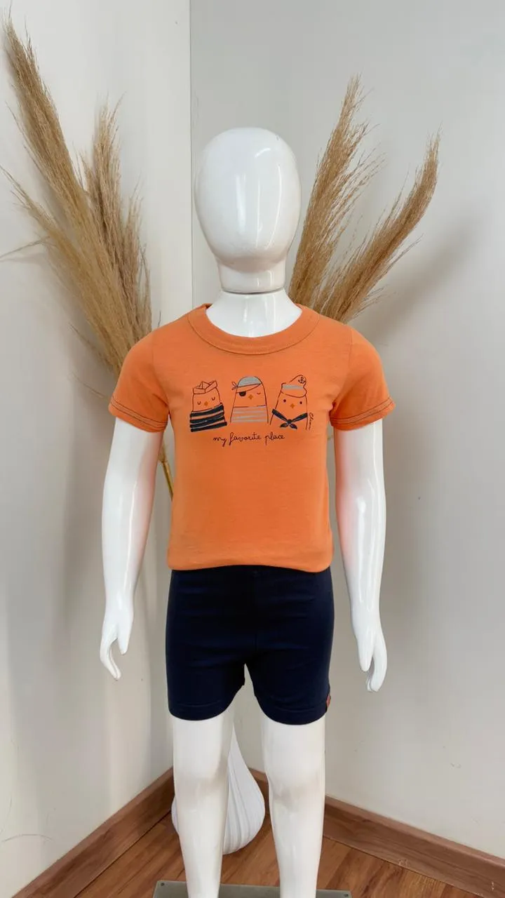 CONJUNTO MASCULINO INFANTIL SEM MANGA+SHRT