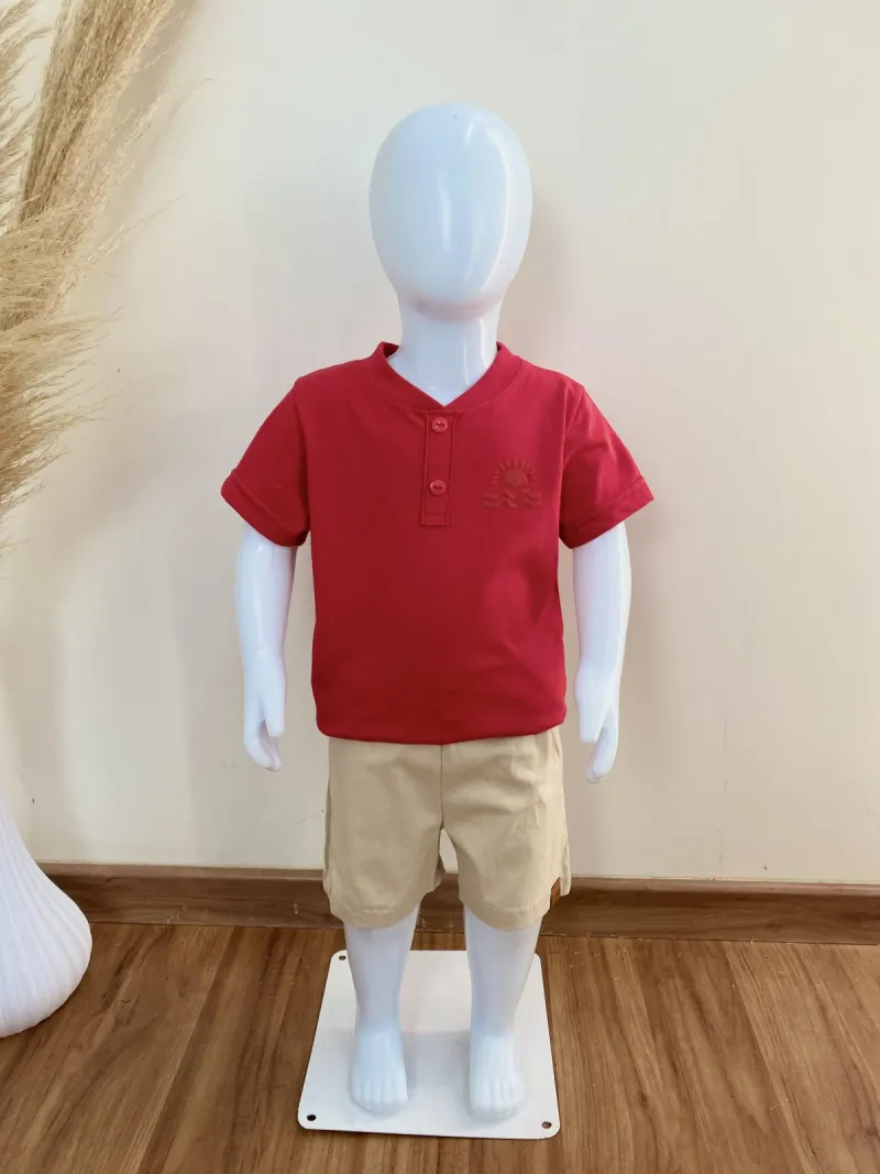 CONJUNTO MASCULINO INFANTIL SEM MANGA+BERMUDA