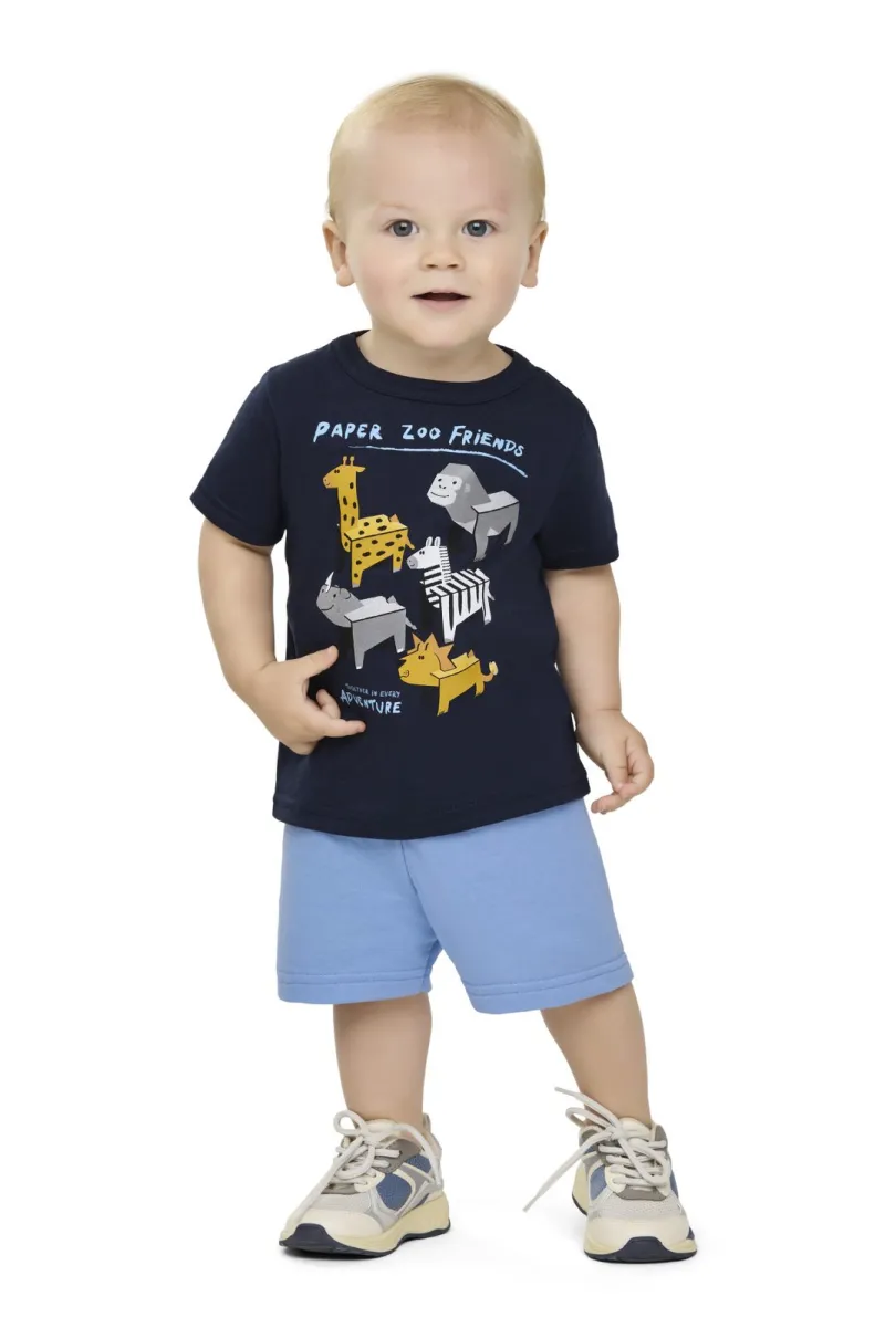CONJUNTO MASCULINO INFANTIL SEM MANGA+BERMUDA