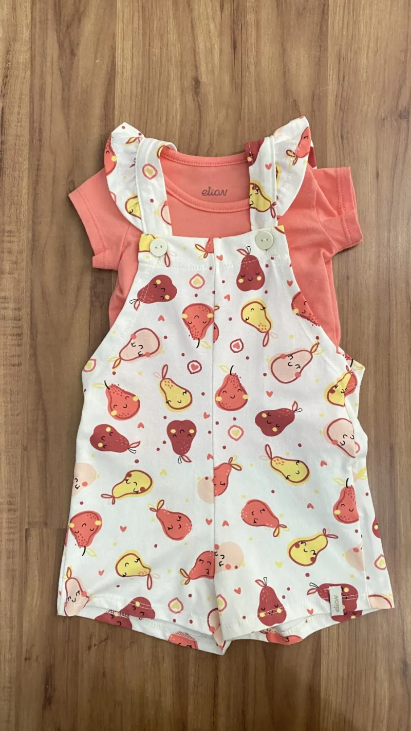 CONJUNTO FEMININO INFANTIL SEM MANGA+JARD