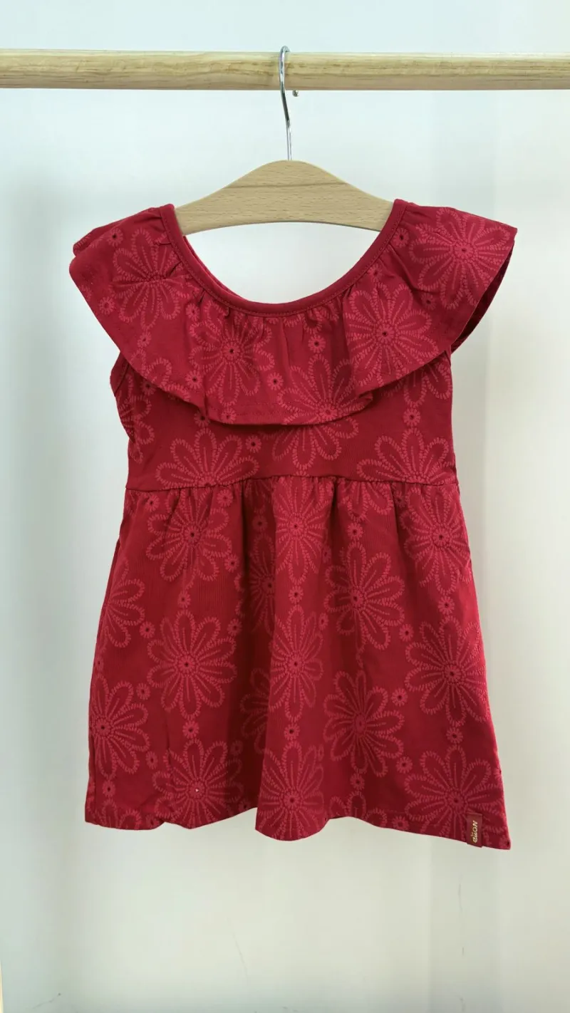VESTIDO FEMININO INFANTIL SEM MANGA CURTO