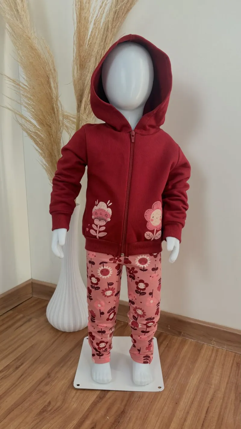 CONJUNTO FEMININO INFANTIL MOLETOM+LEG