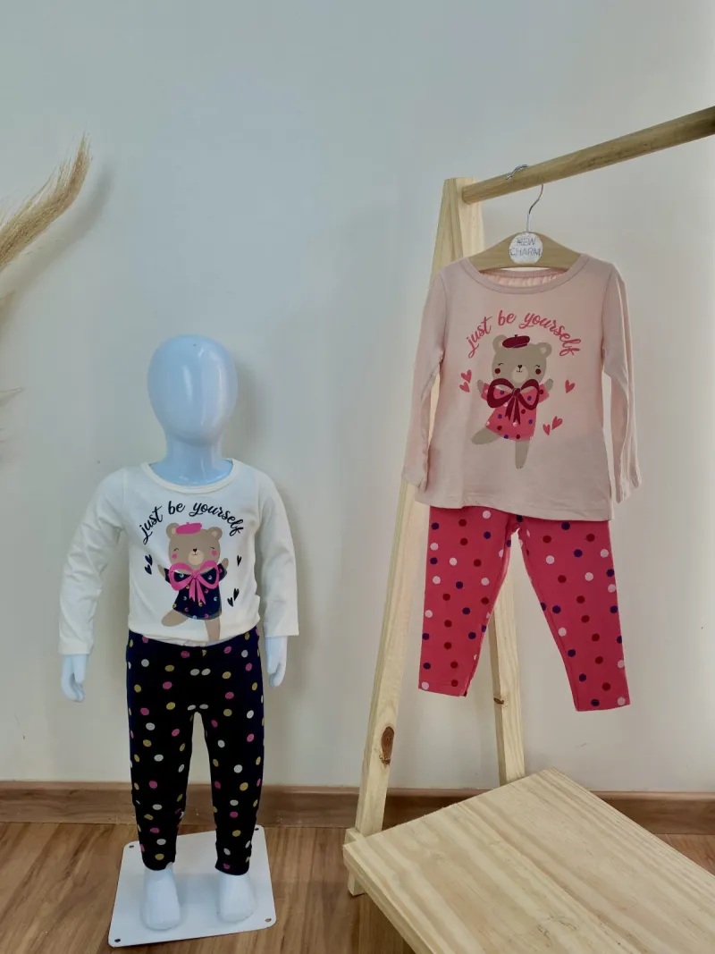 CONJUNTO FEMININO INFANTIL MANGA LONGA+CALÇA