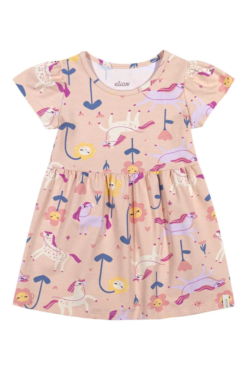 VESTIDO FEMININO INFANTIL SEM MANGA