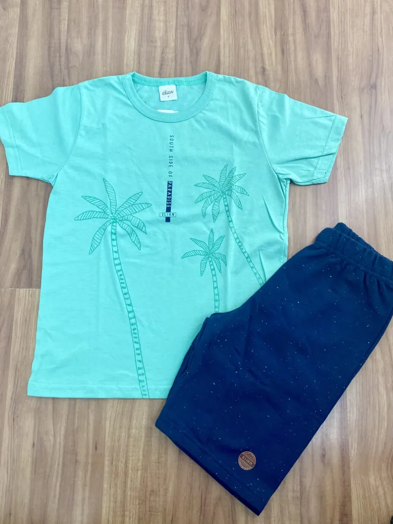 CONJUNTO MASCULINO INFANTIL SEM MANGA+BRASIL R120