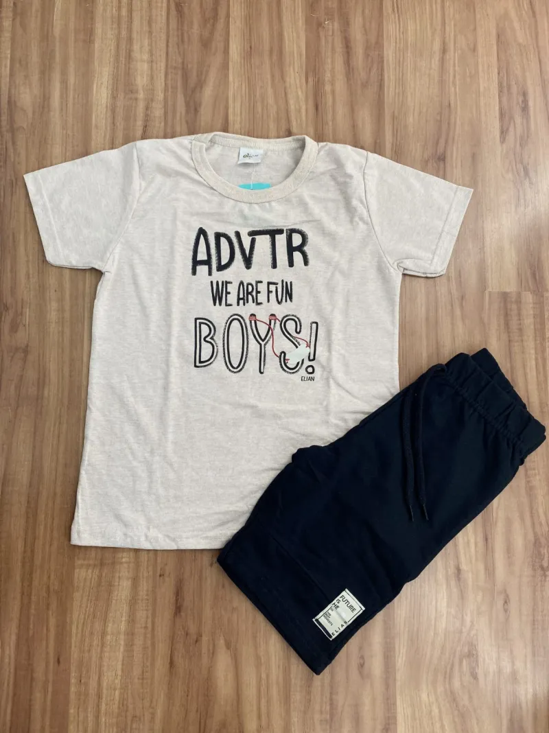 CONJUNTO MASCULINO INFANTIL SEM MANGA+BRASIL R120