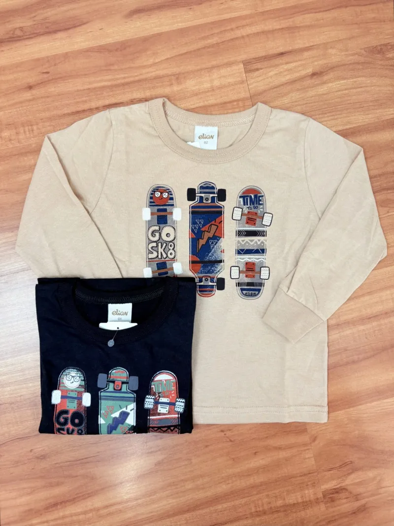 CAMISETA MASCULINO INFANTIL MANGA LONGA R120
