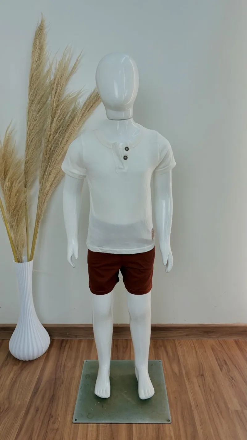 CONJUNTO MASCULINO INFANTIL SEM MANGA+BERMUDA