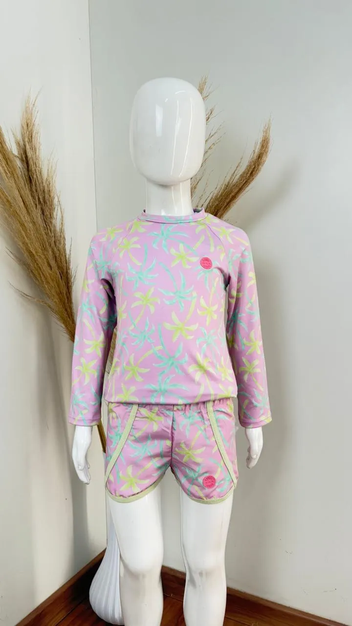 BLUSA FEMININO INFANTIL MANGA LONGA PROTEÇÃO UV