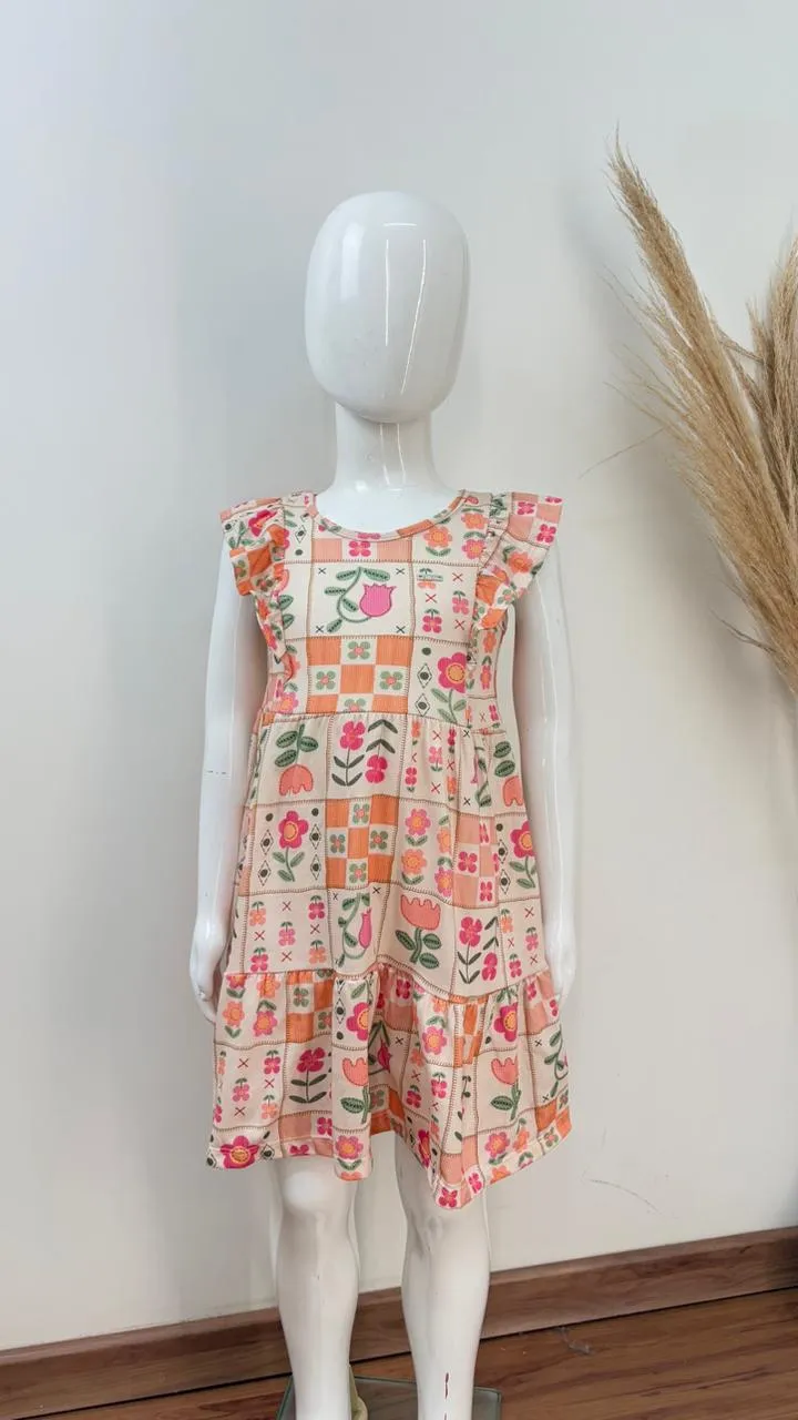 VESTIDO FEMININO INFANTIL SEM MANGA
