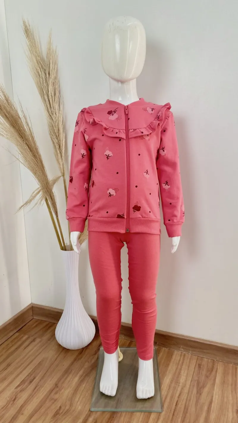 CONJUNTO FEMININO INFANTIL JAQUETA+LEG