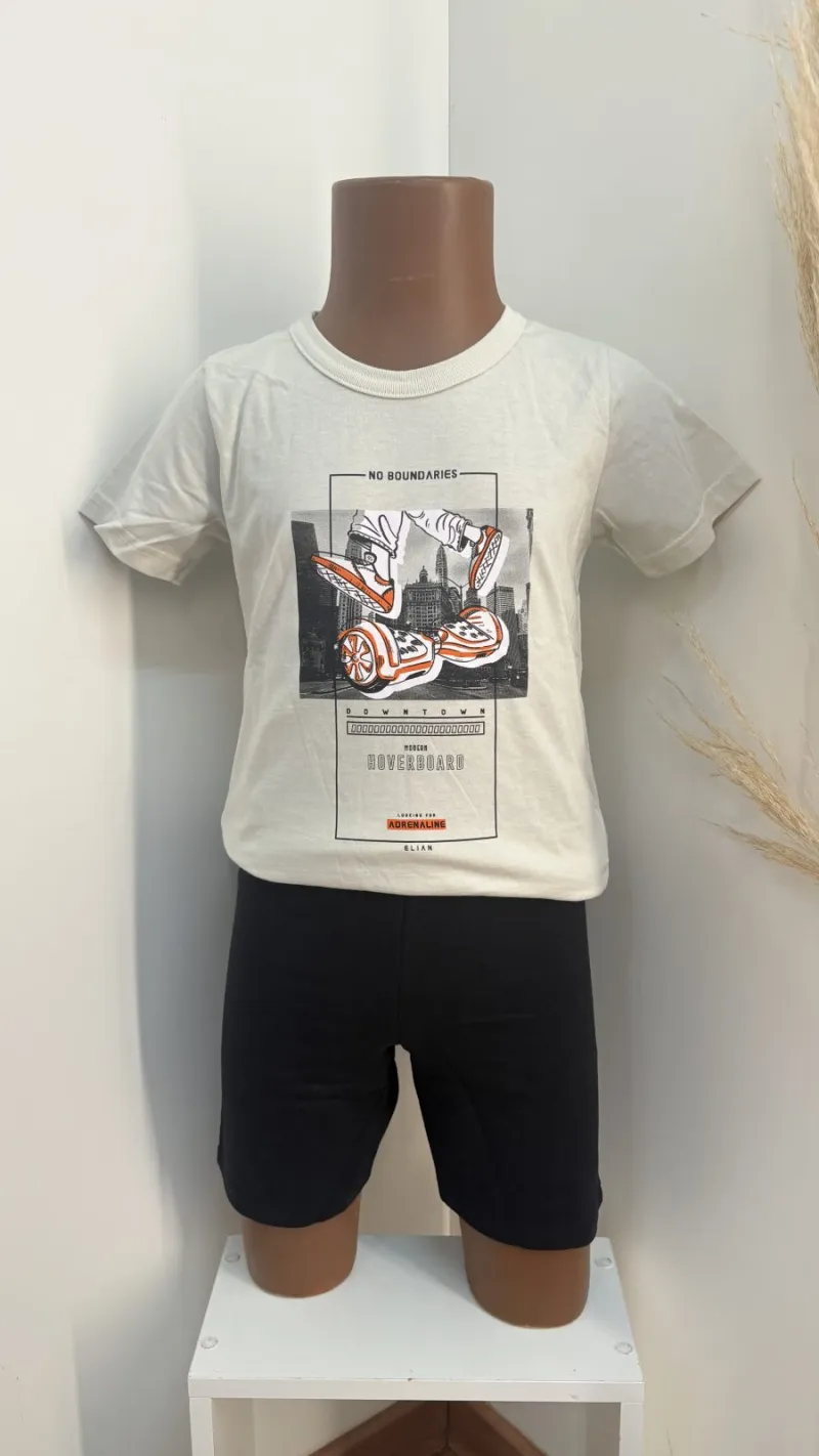 CONJUNTO MASCULINO INFANTIL SEM MANGA R120