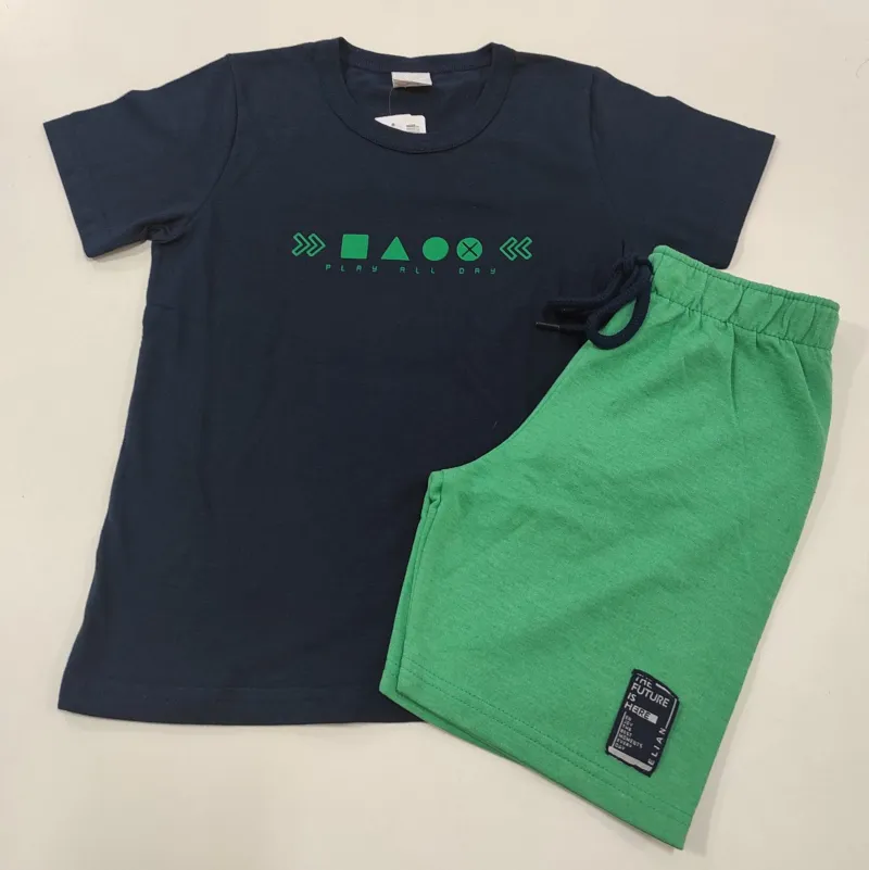 CONJUNTO MASCULINO INFANTIL SEM MANGA R120