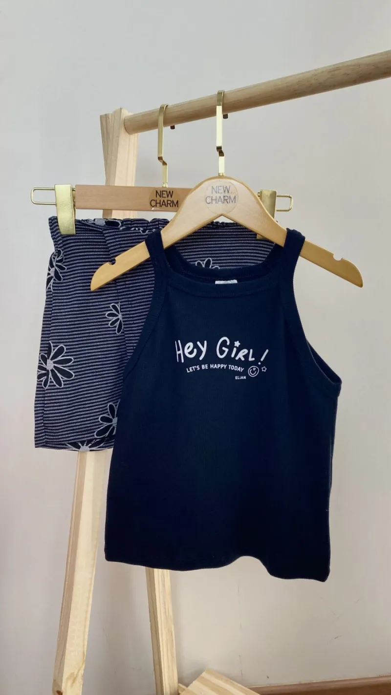 CONJUNTO FEMININO INFANTIL C/ALÇA+SHRT