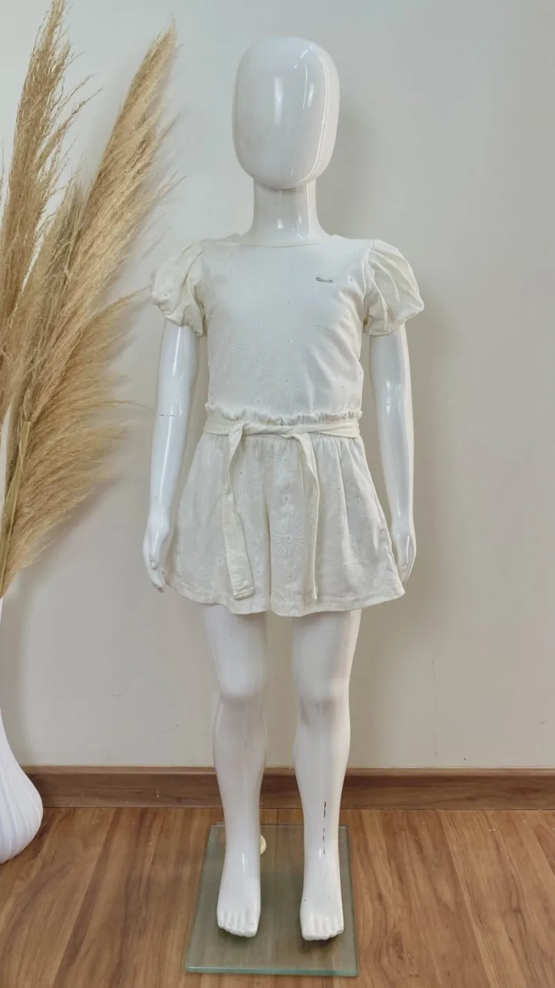 CONJUNTO FEMININO INFANTIL SEM MANGA+SHRT