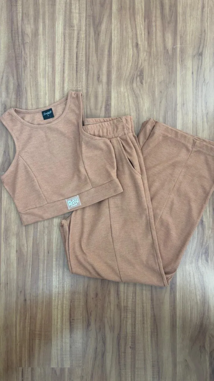 CONJUNTO FEMININO INFANTIL SM CROPPED+CALÇA