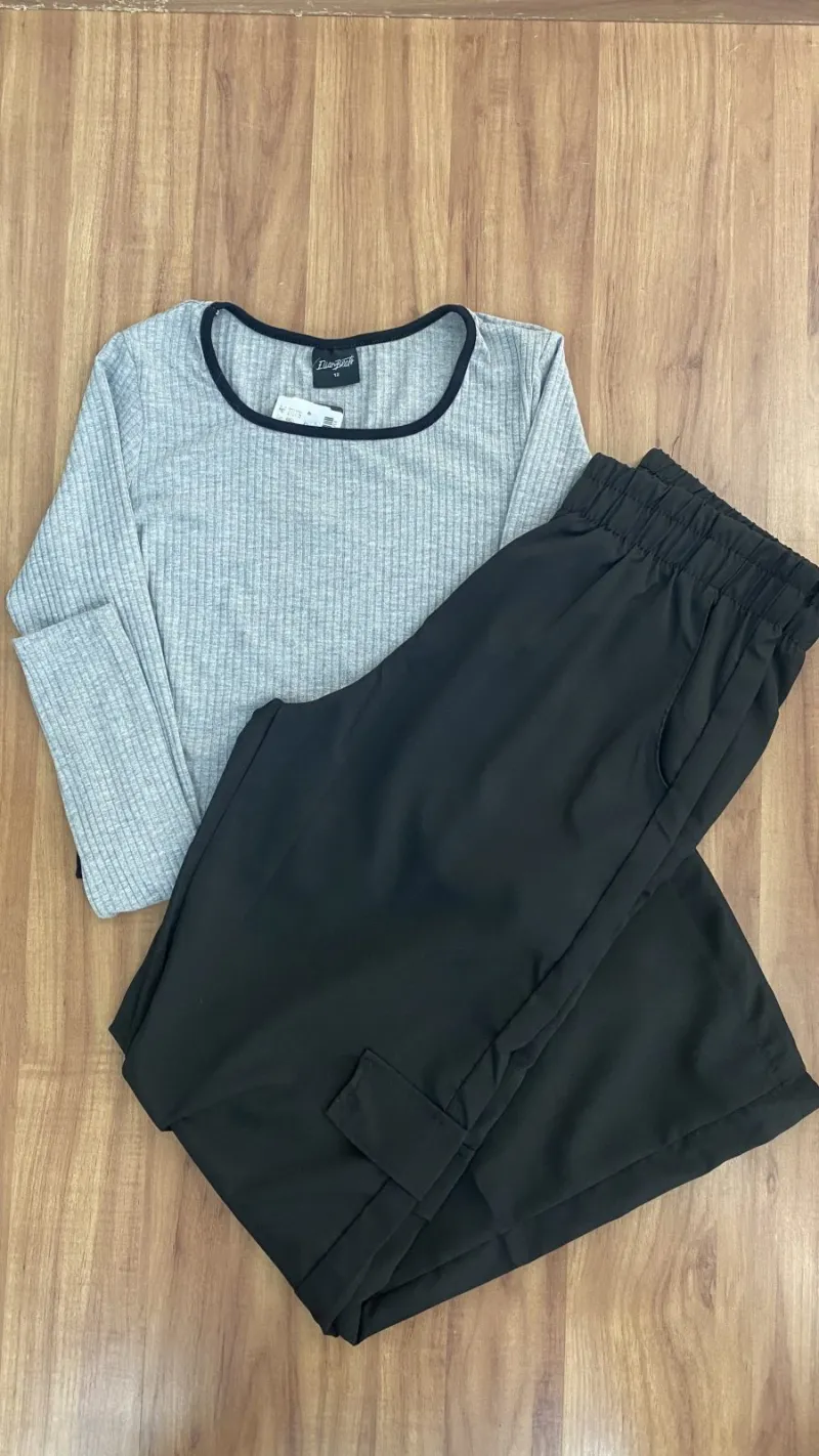 CONJUNTO FEMININO INFANTIL MANGA LONGA+CALÇA
