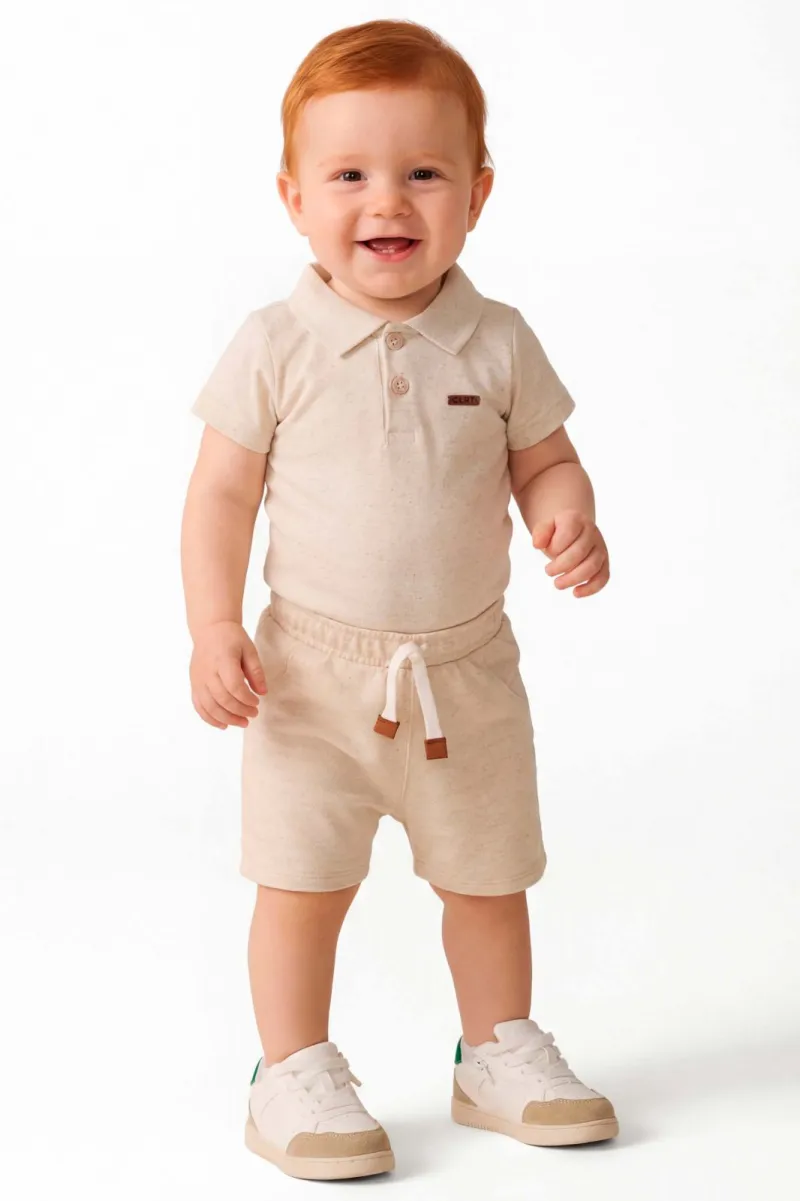 BODY MASCULINO INFANTIL SEM MANGA POLO